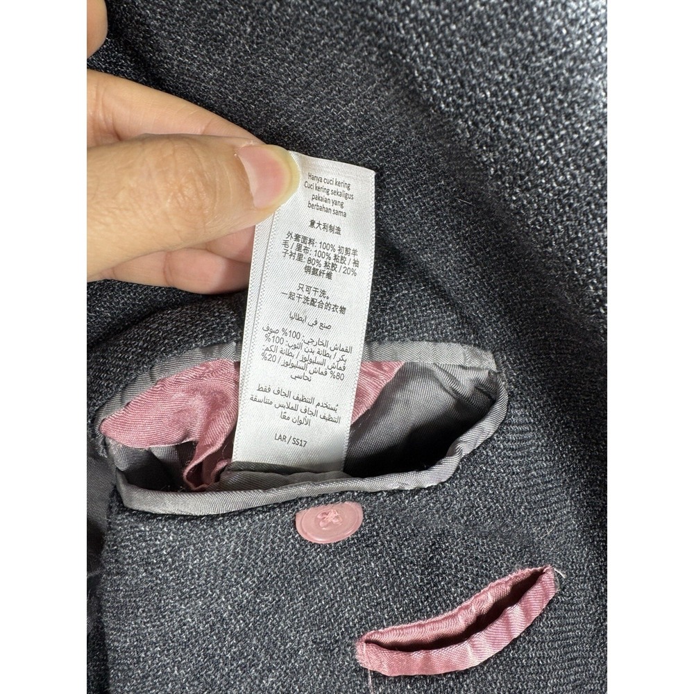THOMAS PINK ‎ Virgin Wool Suit Jacket Coat Blazer Grey Size 42 R Unstructured - Picture 9 of 11